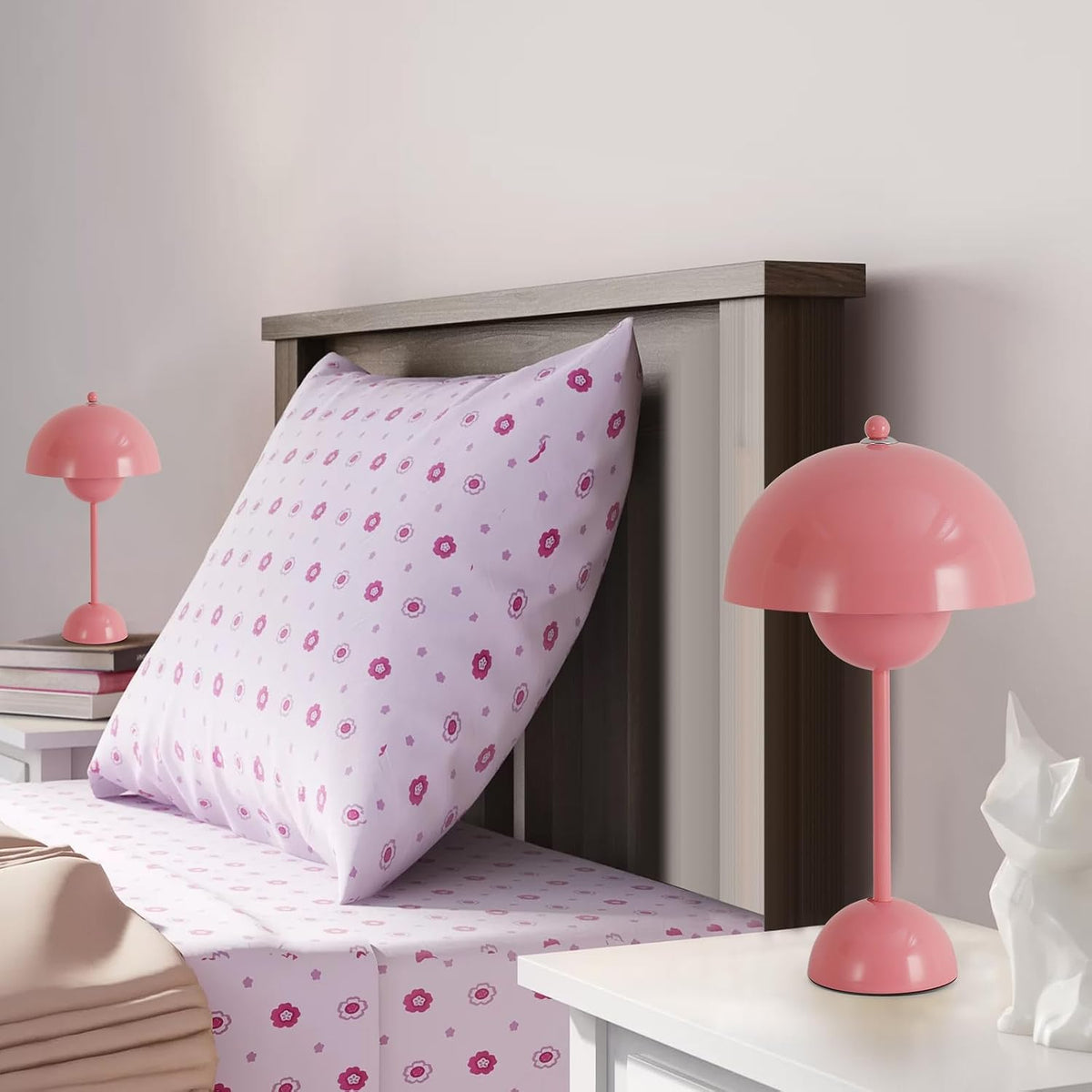 Creative Mid-Century Modern Bud Table Lamp for Home&Office, Light Pink