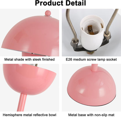 Creative Mid-Century Modern Bud Table Lamp for Home&Office, Light Pink