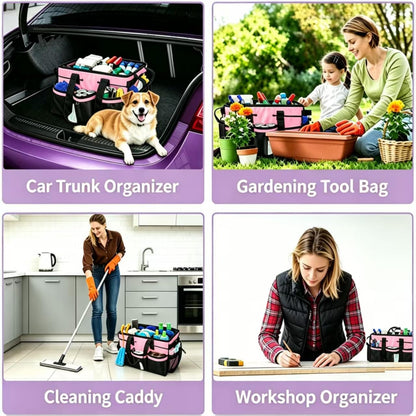 Cleaning Caddy Bag for Cleaner & Housekeepers, Car Trunk Organizer