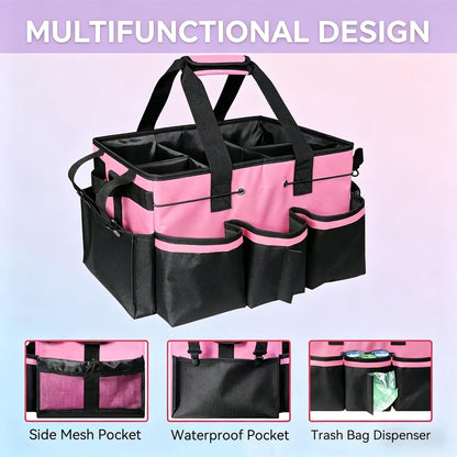 Cleaning Caddy Bag for Cleaner & Housekeepers, Car Trunk Organizer