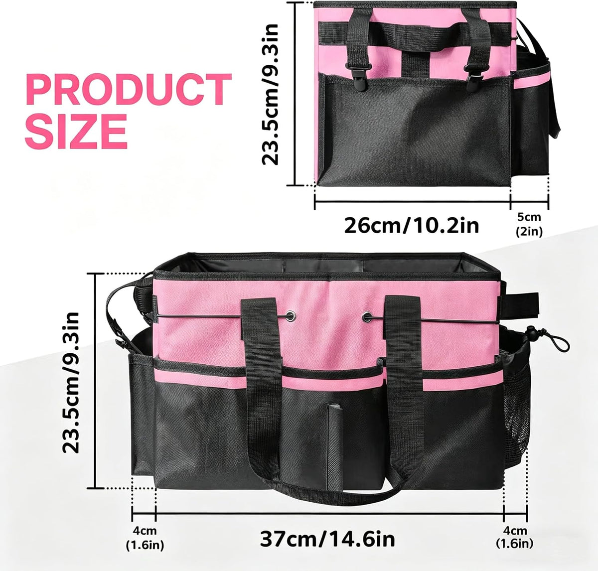 Cleaning Caddy Bag for Cleaner & Housekeepers, Car Trunk Organizer