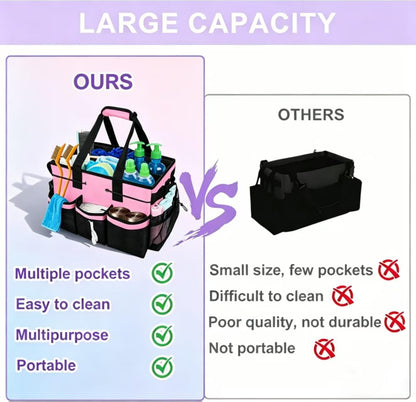Cleaning Caddy Bag for Cleaner & Housekeepers, Car Trunk Organizer
