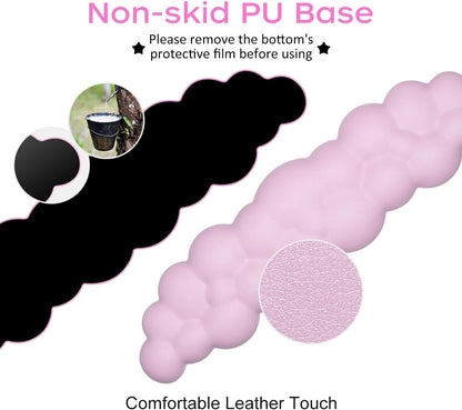 Upgrade Leather Cloud Wrist Rest for Keyboard and Mouse & Cup Pad