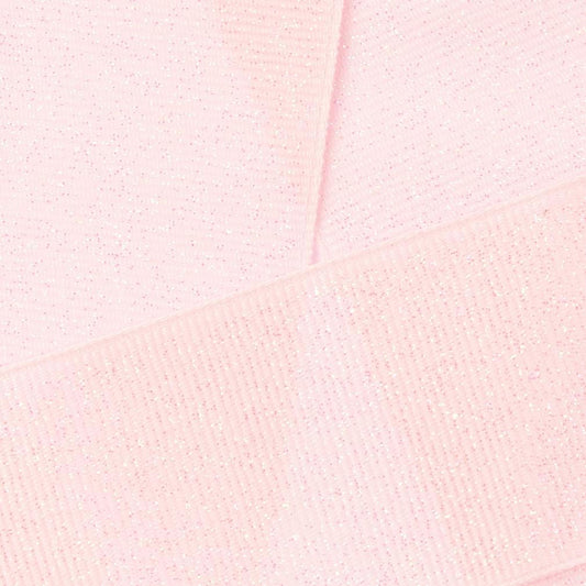 3" Glitter Grosgrain Ribbon, 3 Inch Wide – Sparkle Dazzle Ribbon for Cheer & Dance Hair Bows, Crafts, Gift Wrapping, DIY Bow Making, Headbands & Decorations (Light Pink, 25yds Long)