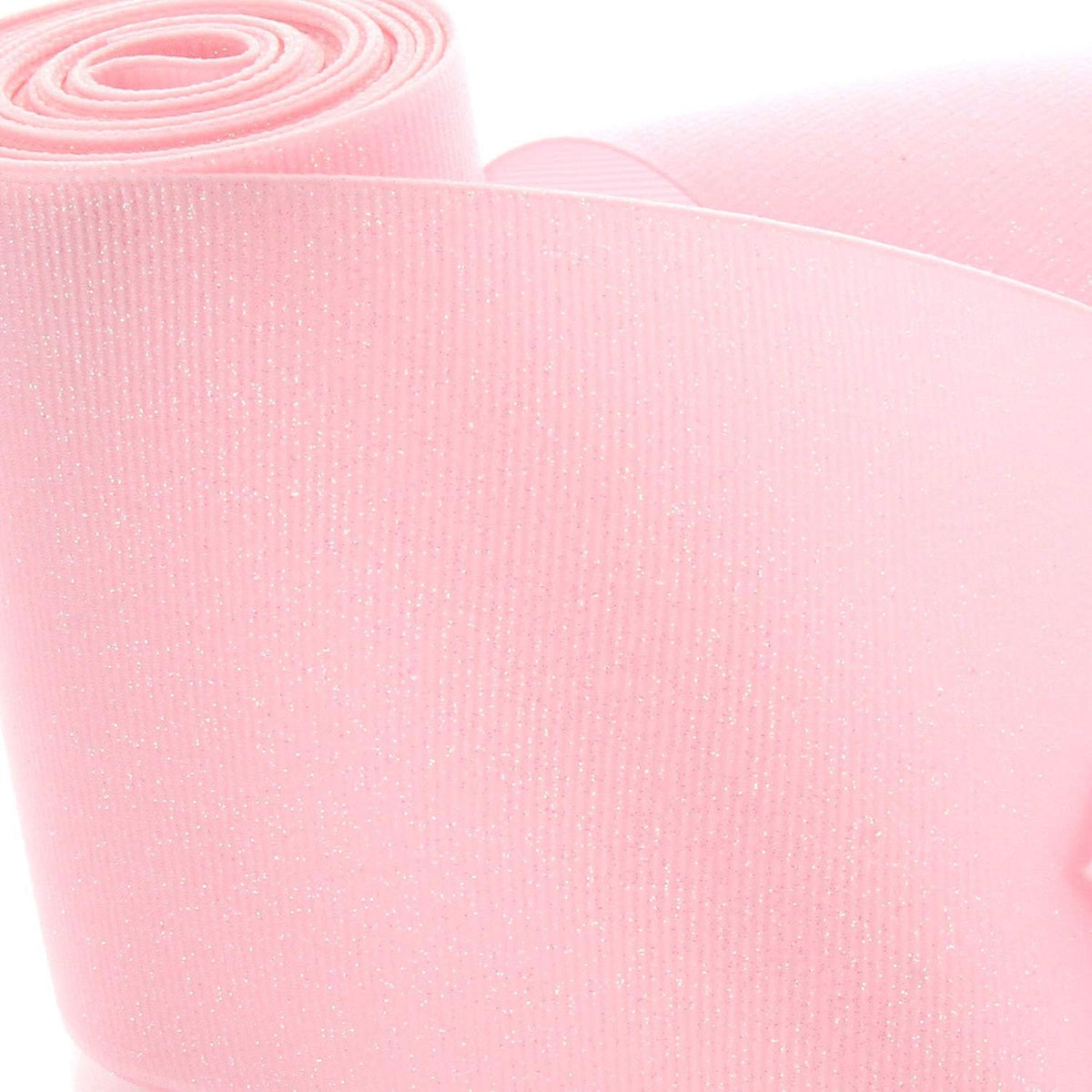 3" Glitter Grosgrain Ribbon, 3 Inch Wide – Sparkle Dazzle Ribbon for Cheer & Dance Hair Bows, Crafts, Gift Wrapping, DIY Bow Making, Headbands & Decorations (Light Pink, 25yds Long)