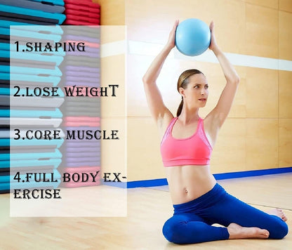 9-Inch Pilates Exercise Ball for Yoga, Barre, Fitness & Physical Therapy Mini Squishy Balance Ball for Home Workouts