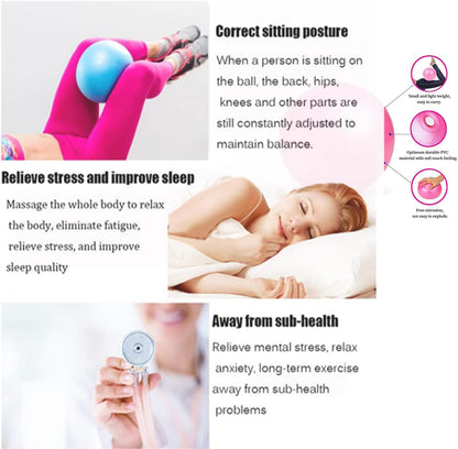 9-Inch Pilates Exercise Ball for Yoga, Barre, Fitness & Physical Therapy Mini Squishy Balance Ball for Home Workouts