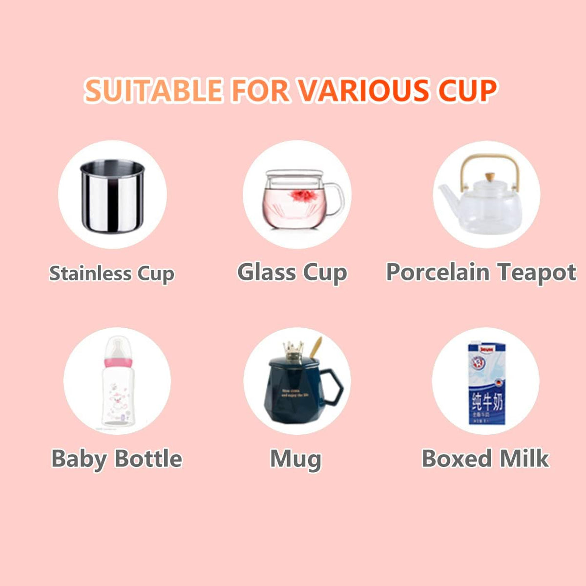 Coffee Warmer for Desk with Mug Set. Birthday Gifts Graduation Gifts for Woman. Coffee Cup Warmer with Automatic Shut Off, Heated Coffee Mug. Drink Warmer for Cocoa, Tea, Milk (Pink)