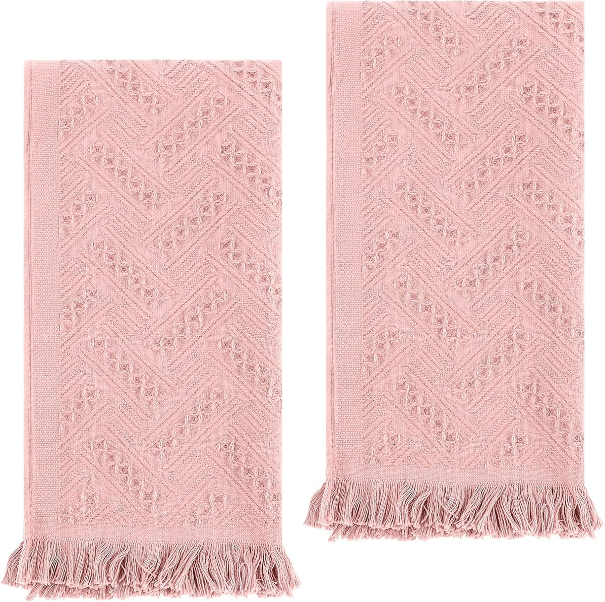 2 Pcs Hand Towels Bathroom, 30×13 Inch Boho Decorative Hand Towels