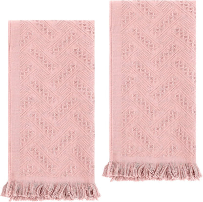2 Pcs Hand Towels Bathroom, 30×13 Inch Boho Decorative Hand Towels