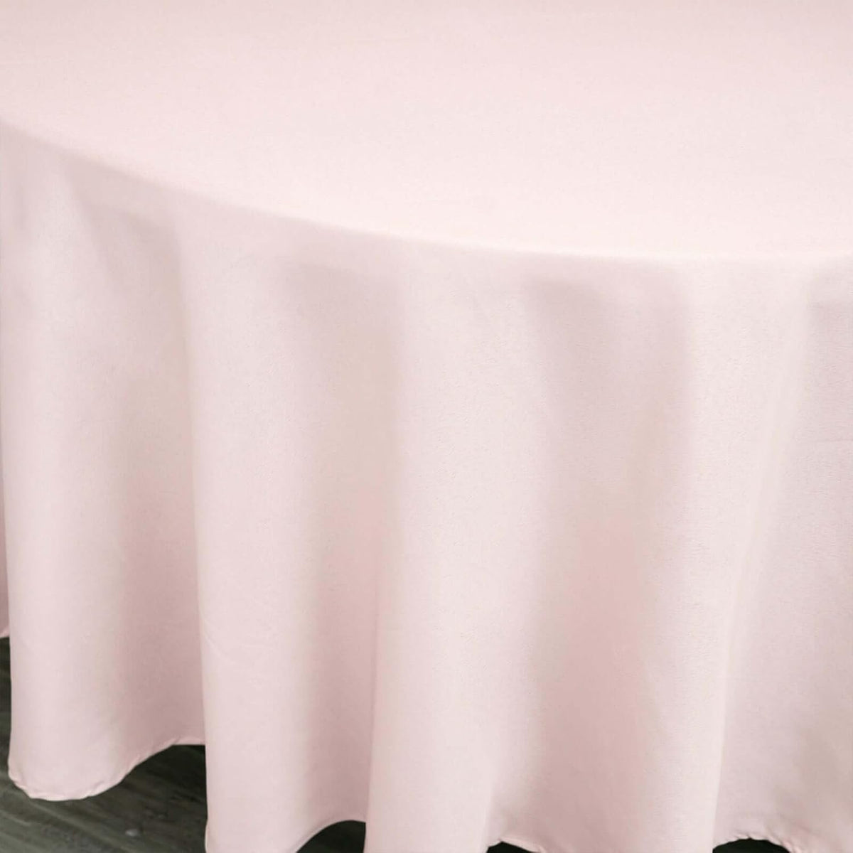 Round Tablecloth, 108 Inch Stain & Wrinkle Resistant Washable Table Cloth, Decorative Polyester Fabric Table Cover for Banquet, Wedding, Dining- Blush