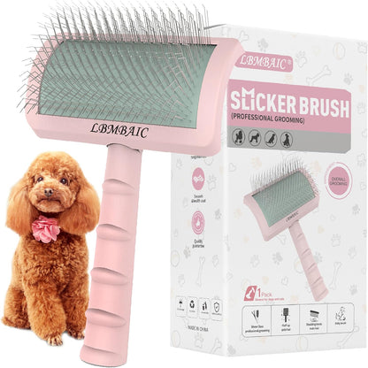 Dog Slicker Brush for Poodles Doodles Fluffy Deshedding Loose Hair.