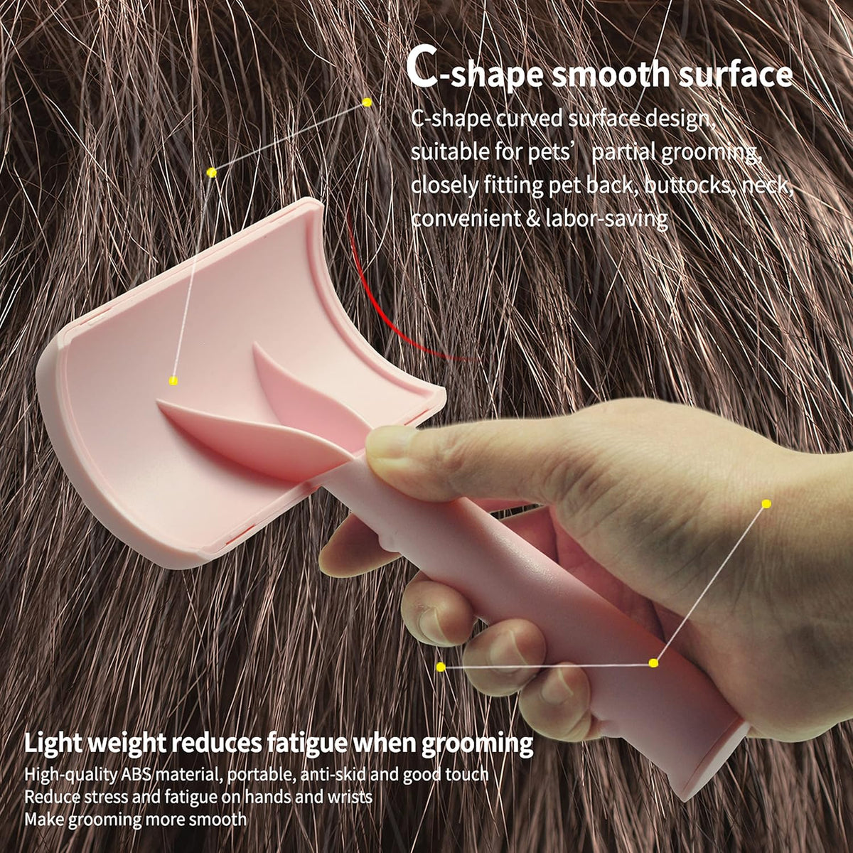 Dog Slicker Brush for Poodles Doodles Fluffy Deshedding Loose Hair.