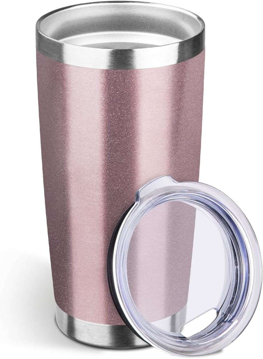 20oz Stainless Steel Travel Coffee Tumbler,Rose Gold