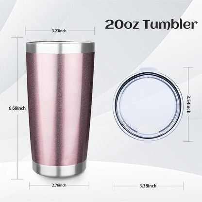 20oz Stainless Steel Travel Coffee Tumbler,Rose Gold
