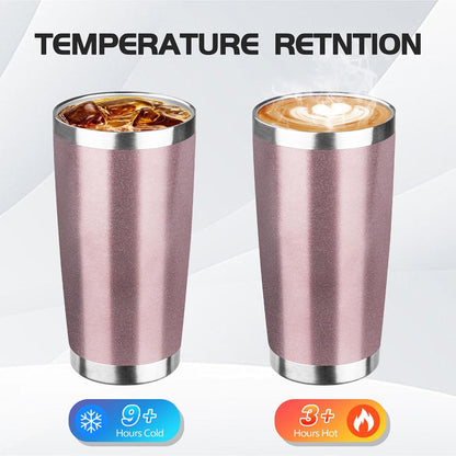 20oz Stainless Steel Travel Coffee Tumbler,Rose Gold