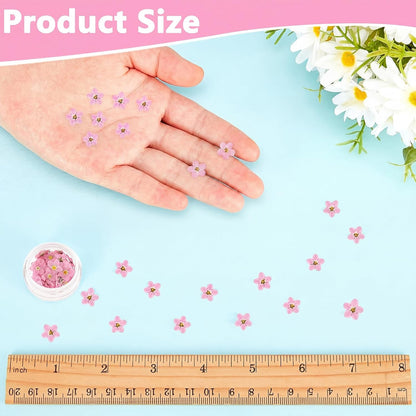 100 Pcs Natural Dried Forget Me Not Flowers Don't Forget Me Real Dried Pressed Flowers for Jewelry Candle Card Making DIY Resin Ornaments Nail Art Decorations(Pink)