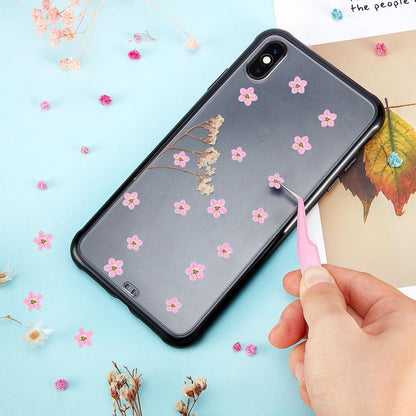 100 Pcs Natural Dried Forget Me Not Flowers Don't Forget Me Real Dried Pressed Flowers for Jewelry Candle Card Making DIY Resin Ornaments Nail Art Decorations(Pink)