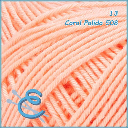 Abuela NO.6 [70grs] by Omega - Soft Yarn 100% Mercerized Cotton Yarn - Color 13-Peach 508