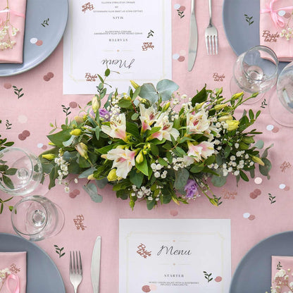 Rose Gold Glitter Wedding Table Confetti, Greenery Eucalyptus Confetti, Bridal Shower Decorations, Bride to Be Wedding Confetti, Wedding Decorations, Engagement Party Table Scatter 200Pcs, 2.1