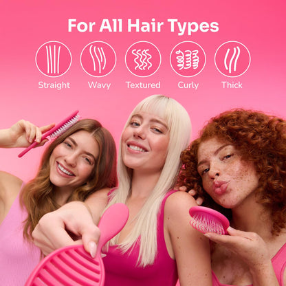 Original Detangler Hair Brush, Pink (Watercolor Waves), Ultra-Soft IntelliFlex Bristles, Detangling Bristles Glide Through Tangles (Wet Dry & Damaged Hair), Women & Men