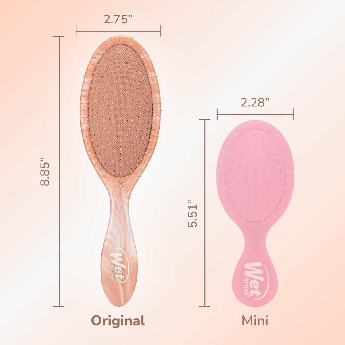 Original Detangler Hair Brush, Pink (Watercolor Waves), Ultra-Soft IntelliFlex Bristles, Detangling Bristles Glide Through Tangles (Wet Dry & Damaged Hair), Women & Men