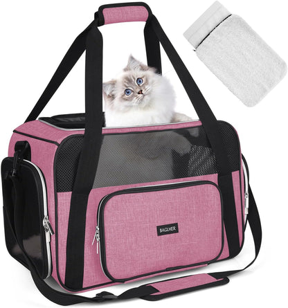 Pet Travel Carrier, Cat Carriers Dog Carrier for Small Medium Cats Dogs Puppies, Airline Approved Small Dog Carrier Soft Sided, Collapsible Puppy Carrier