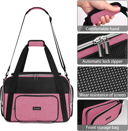 Pet Travel Carrier, Cat Carriers Dog Carrier for Small Medium Cats Dogs Puppies, Airline Approved Small Dog Carrier Soft Sided, Collapsible Puppy Carrier