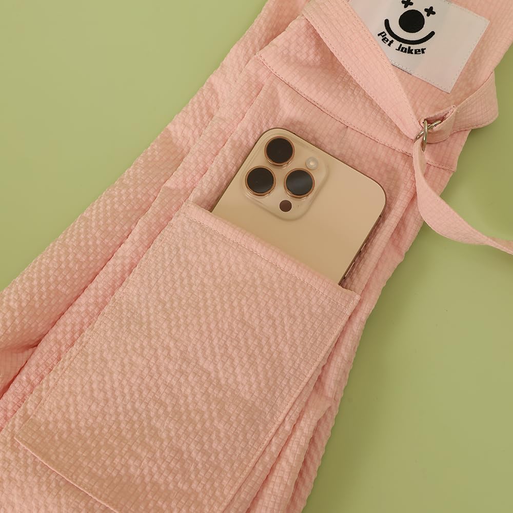 Pet cat Sling Carrier, Cat Travel Bag, Pet Soft Pouch and Tote Design, Shoulder Strap Hands Free Safe-Suitable for Puppy, Small Dogs Cats Outdoor (Pink)