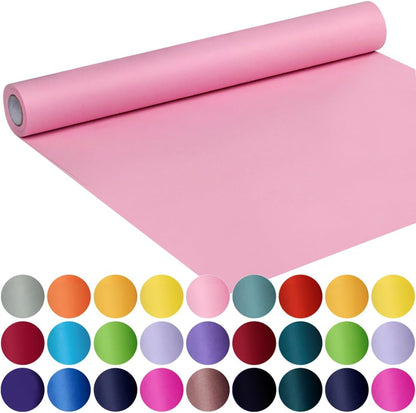17.8" x 760" (63') Light Pink Kraft Craft Paper Roll for Gift Wrapping Bulletin Board Bouquet Flower Art Packing Parcel Table Covering 80GSM 55LB (Light Pink, 17.8" x 63')