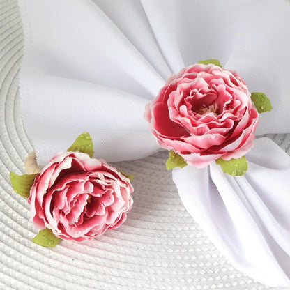 Flower Napkin Rings Set of 12, Rustic Napkin Holder Rings Table Decorations