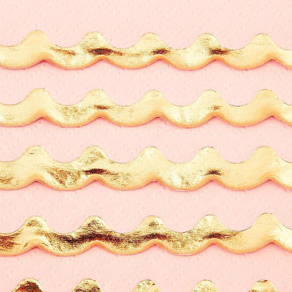 3-Ply Paper Dinner Napkins - Pink Napkins with Scalloped Gold Foil Edges - Disposable Absorbent for Weddings & Parties - 3 Ply, Pink - 50 Pack - 4 x 8 in