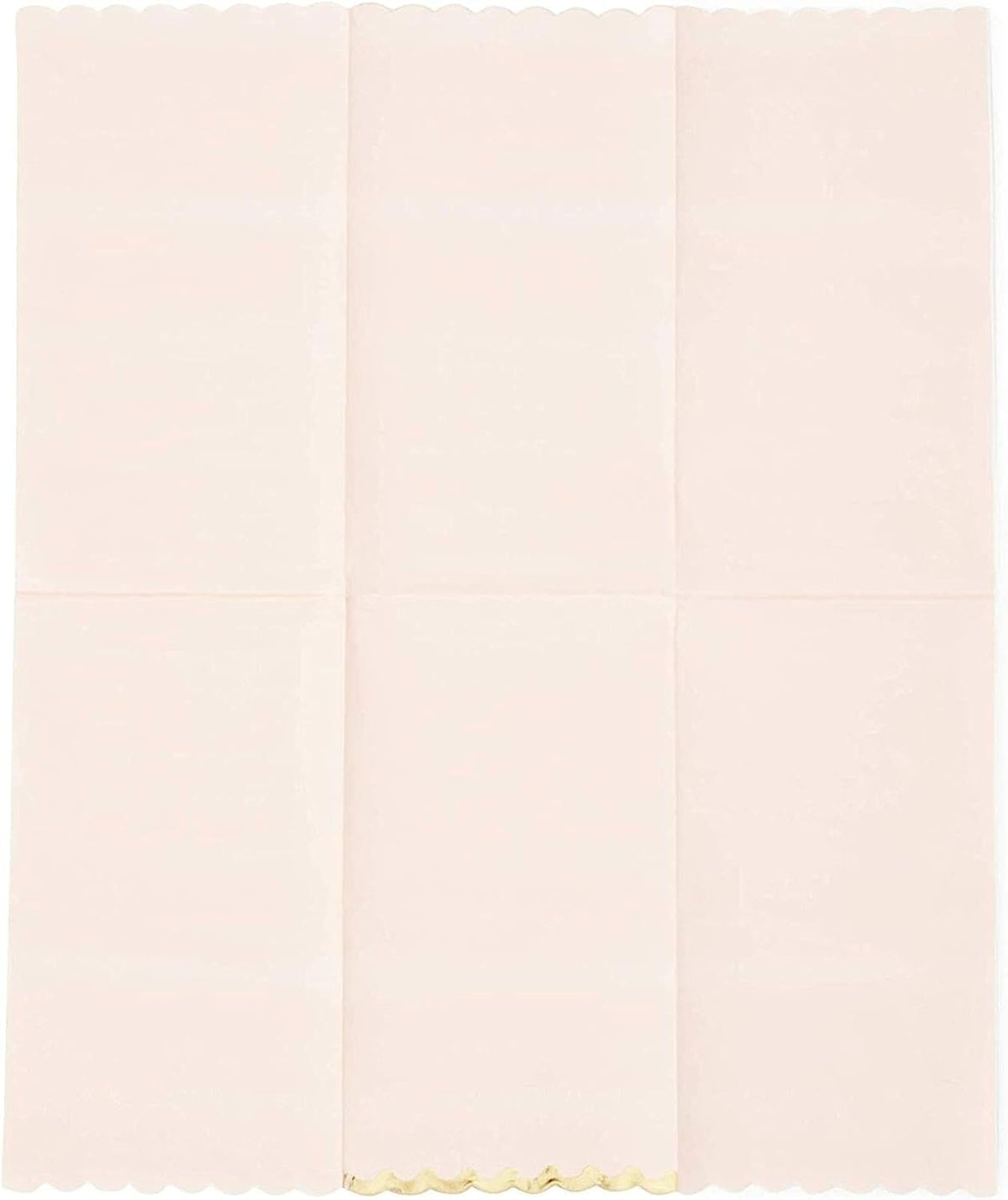 3-Ply Paper Dinner Napkins - Pink Napkins with Scalloped Gold Foil Edges - Disposable Absorbent for Weddings & Parties - 3 Ply, Pink - 50 Pack - 4 x 8 in