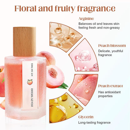 Peach Scented Fragrance Spray 50ml - 2025 New, Long-Lasting Refreshment | Fruit, Woody & Floral Notes | Confident & Elegant Women's Perfume (Peach)