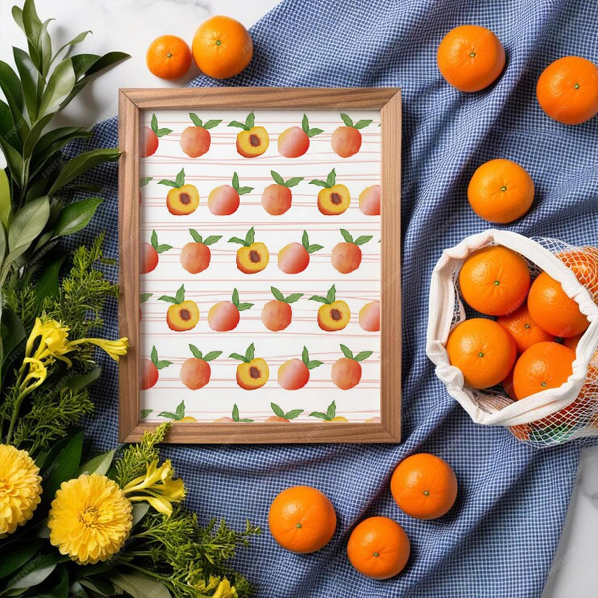 Fruit Themed Scrapbook Paper, 24 Sheets Summer Single -sided Pattern Papers 160GSM Square Decorative Cardstock Paper for Scrapbooking DIY Junk Journal Arts Crafts 6 inches (peach)