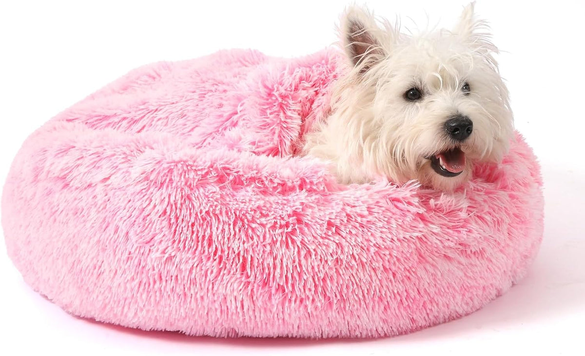 Hooded Blanket Donut Cave Bed for Small Medium Dogs and Cats