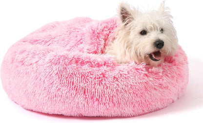 Hooded Blanket Donut Cave Bed for Small Medium Dogs and Cats