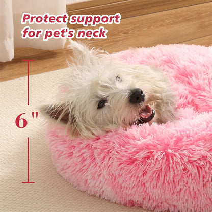 Hooded Blanket Donut Cave Bed for Small Medium Dogs and Cats