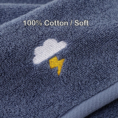 Hand Towels for Bathroom Set 4 Piece, 100percent Cotton Bath Towel , Face Soft Highly Absorbent Adults and Children Kitchen, 14x29 Inch (Pink White Blue Gray)
