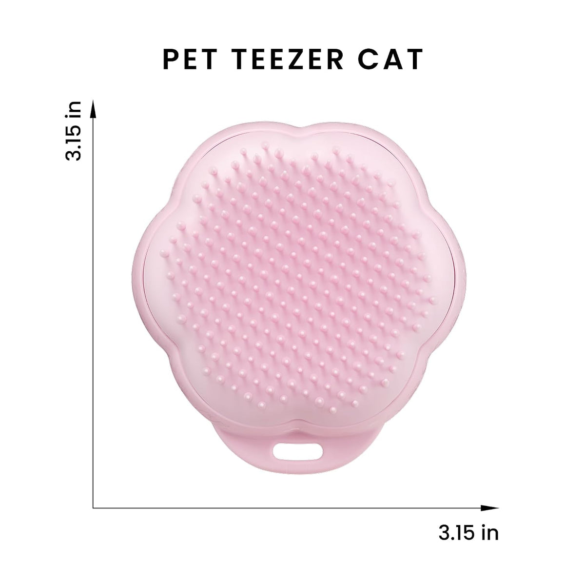 Pet Teezer Cat Brush for De-Shedding Short to Medium Fur, Millennial Pink