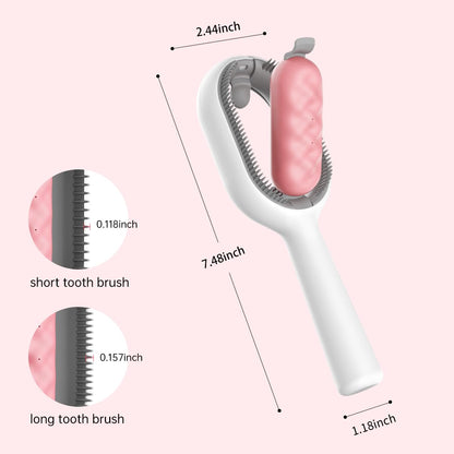 Hair Brush, Self Cleaning Slicker Brushes for Dogs Cats, Gently Removes Loose Undercoat Mats Tangled Hair Brush with Water Tank for Pet Massage, LongHaired Pink