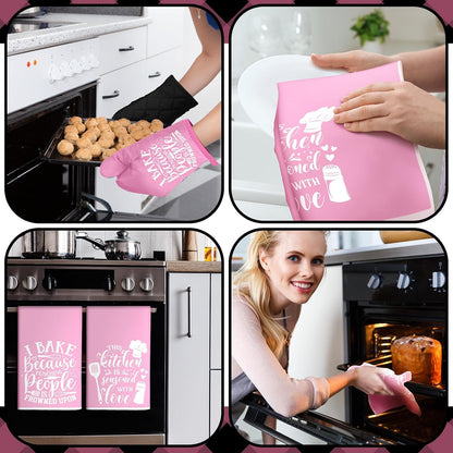 6 Pcs Kitchen Decor Accessories Set, Kitchen, Light Pink