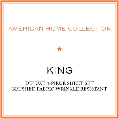 King Sheet Set - Ultra-Soft Microfiber 15-Inch Deep Pocket - Wrinkle Free and Fade Resistant (Pink)