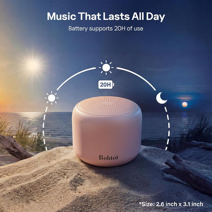 Portable Bluetooth Speakers with Strap Mini Speaker, Pink