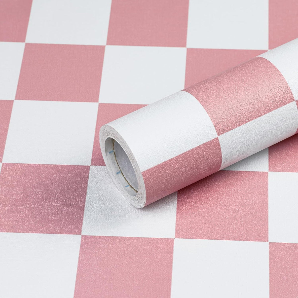 Pink and White Mosaic Peel and Stick Self-Adhesive Lattice Wallpaper Removable Decorative for Home Office Store Wall Decoration and Furniture Renovation 17.3 x 118 inches
