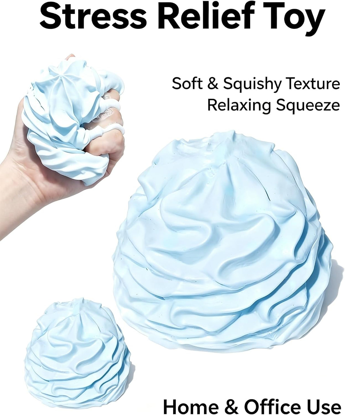 Squishy Cream Roll Stress Relief Toy, Soft and Squeezable Fidget Ball for Home and Office Use (Pink, 1pcs)