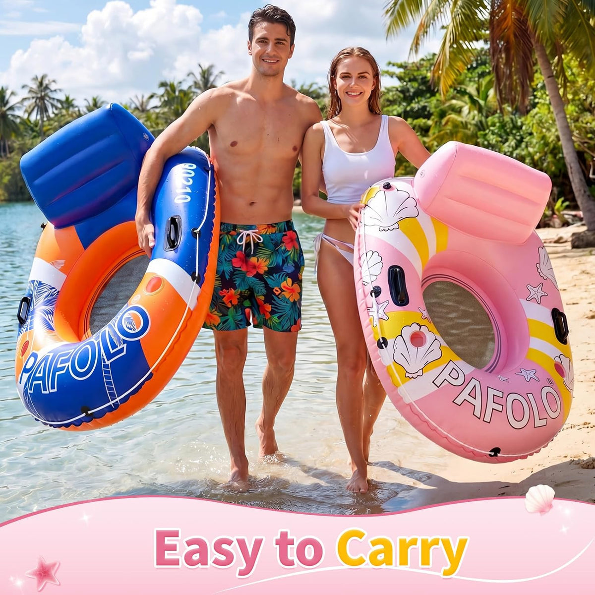 River Floats for Adults, 53" 450lb Heavy Duty River Tubes
