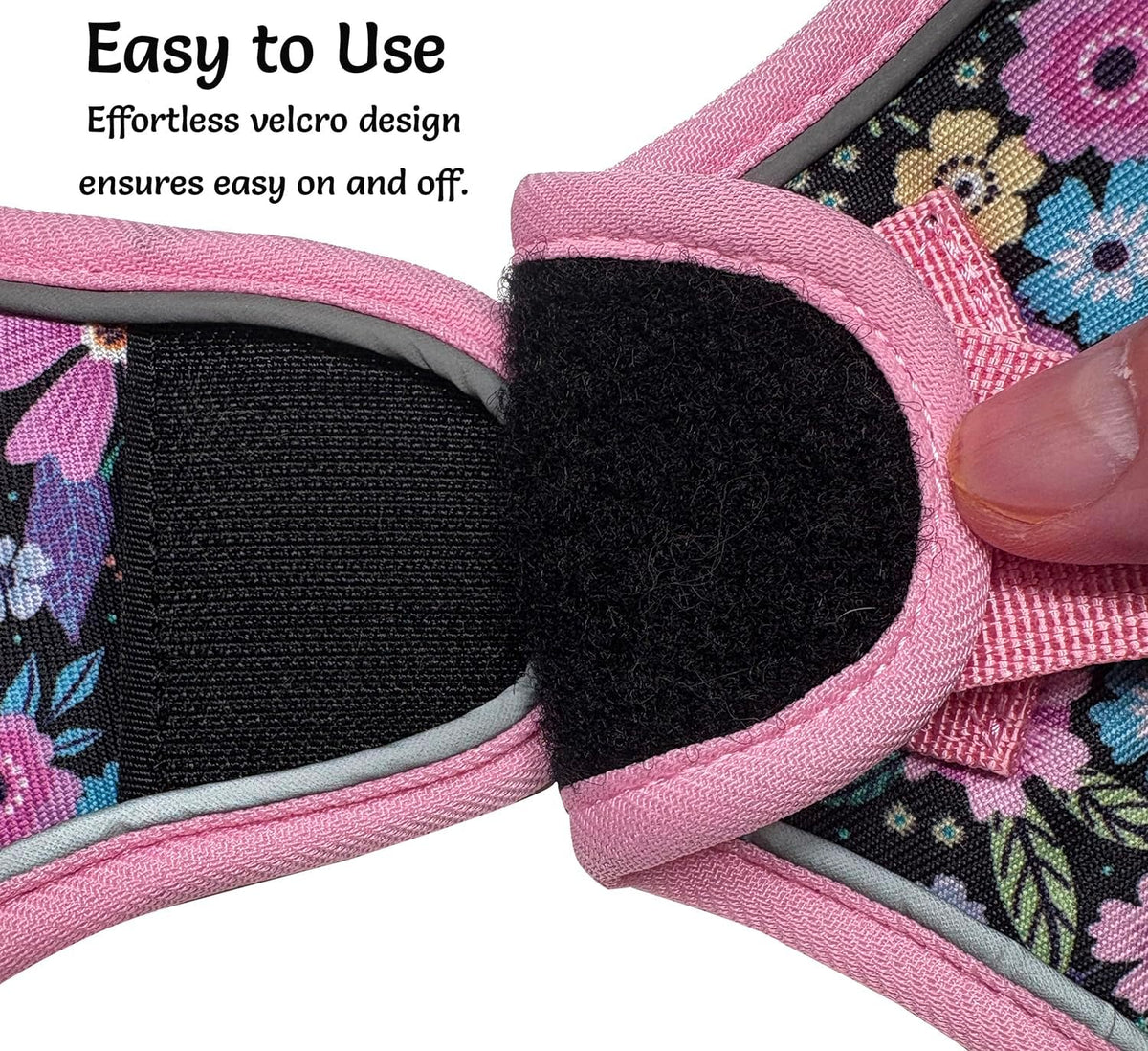 Step in Dog Harness and Leash Set, Breathable Mesh, Pink Floral,XS