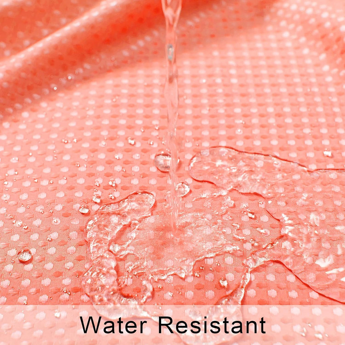 Coral Peach Shower Curtain for Bathroom, Cute Tropical Palm Springs Inspired Waterproof Fabric Shower Curtains with Hooks for Bath Decor, Salmon