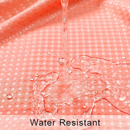 Coral Peach Shower Curtain for Bathroom, Cute Tropical Palm Springs Inspired Waterproof Fabric Shower Curtains with Hooks for Bath Decor, Salmon